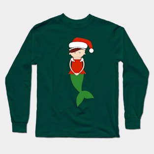 Christmas Mermaid Digital Art | Christmas Special | illusima Long Sleeve T-Shirt